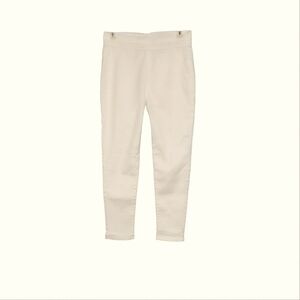 Love, Fire Pale Yellow & White Checkered Pull On Stretch Women's Pants Size 6